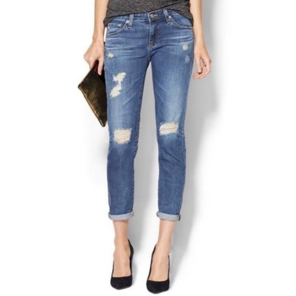 ✨SOFT✨ AG rolled stilt cigarette leg jeans